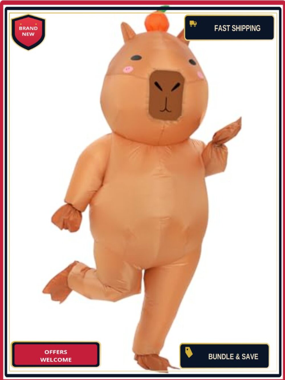 Inflatable Capybara Costume Kids Halloween Blow Up Animal Cosplay Party